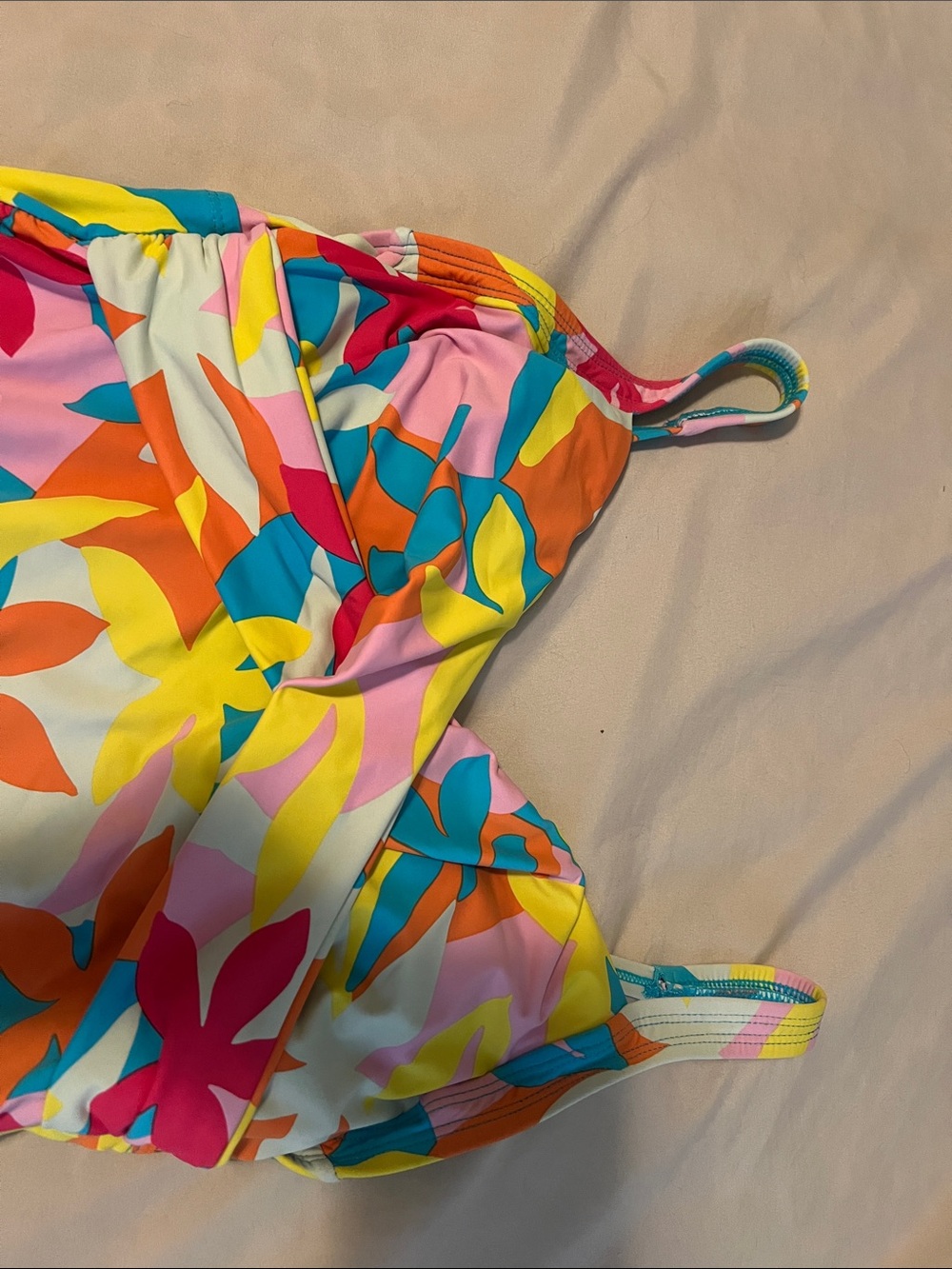 Lands End Multi-Color Floral Tankini Swim Set size 6 - Picture 6 of 10